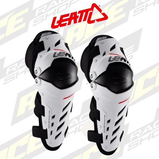 ADJUST LEATT MX KNEE GUARD DUAL AXIS WHITE PAIR - ACE Race Shop