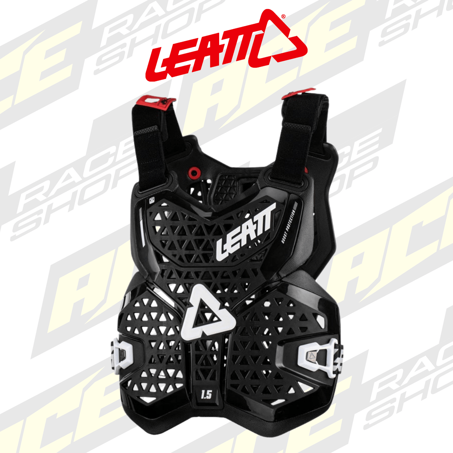 ADULT LEATT CHEST PROTECTOR / BODY AMOUR 1.5 BLACK - ACE Race Shop