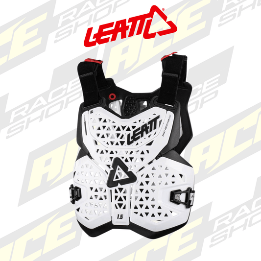 ADULT LEATT CHEST PROTECTOR / BODY AMOUR 1.5 WHITE - ACE Race Shop