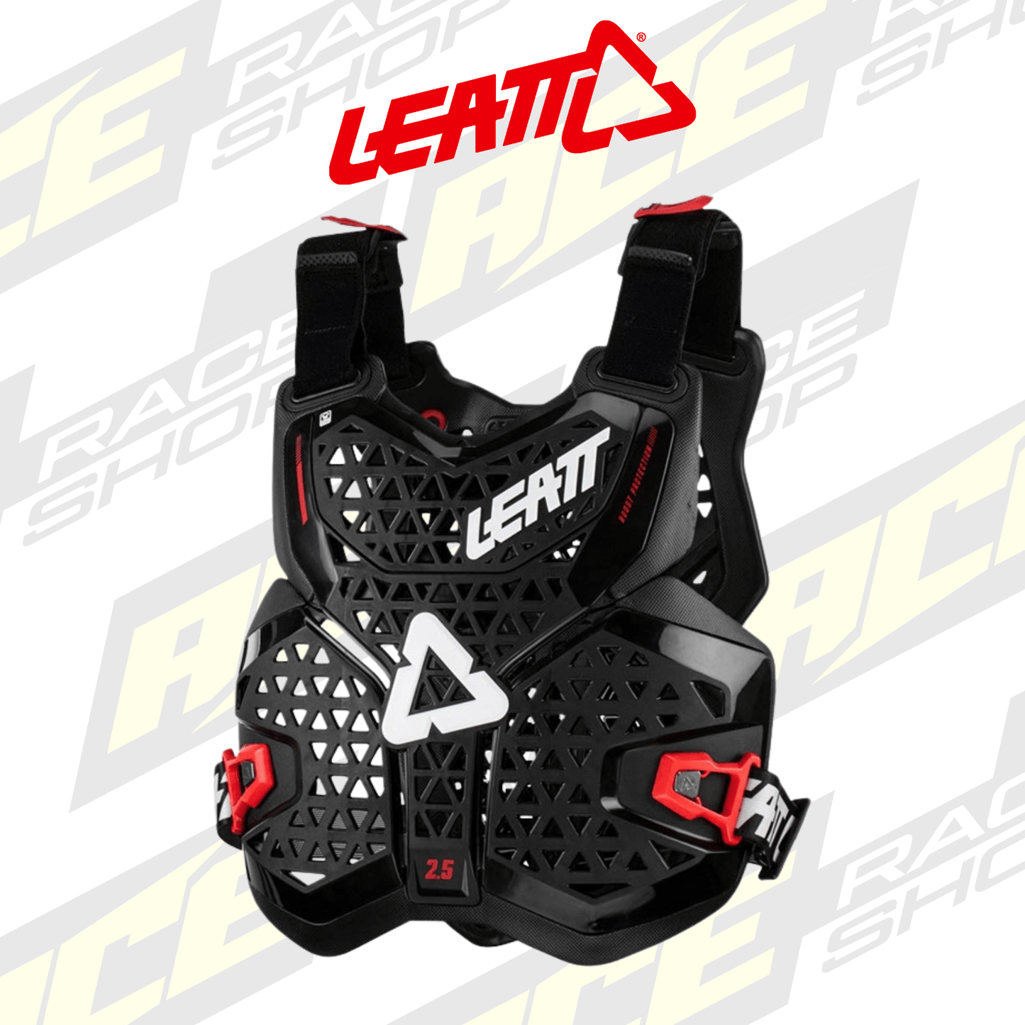 ADULT LEATT MX 2.5 CHEST PROTECTOR / BODY AMOUR BLACK OR WHITE - ACE Race Shop