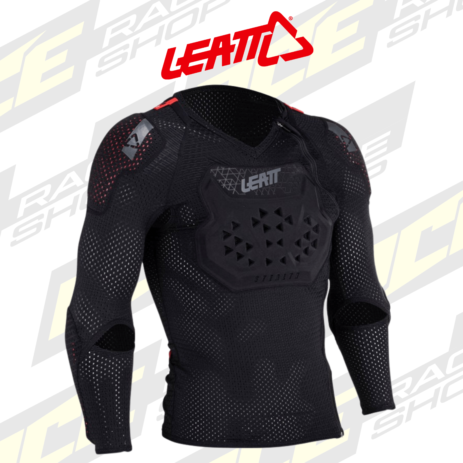 ADULT LEATT MX BODY SHELL SUIT PROTECTOR REAFLEX STEALTH BLACK - ACE Race Shop
