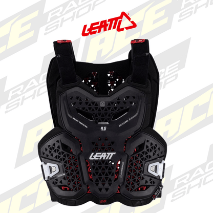 ADULT LEATT MX CHEST PROTECTOR / BODY ARMOUR 4.5 EVO BLACK - ACE Race Shop
