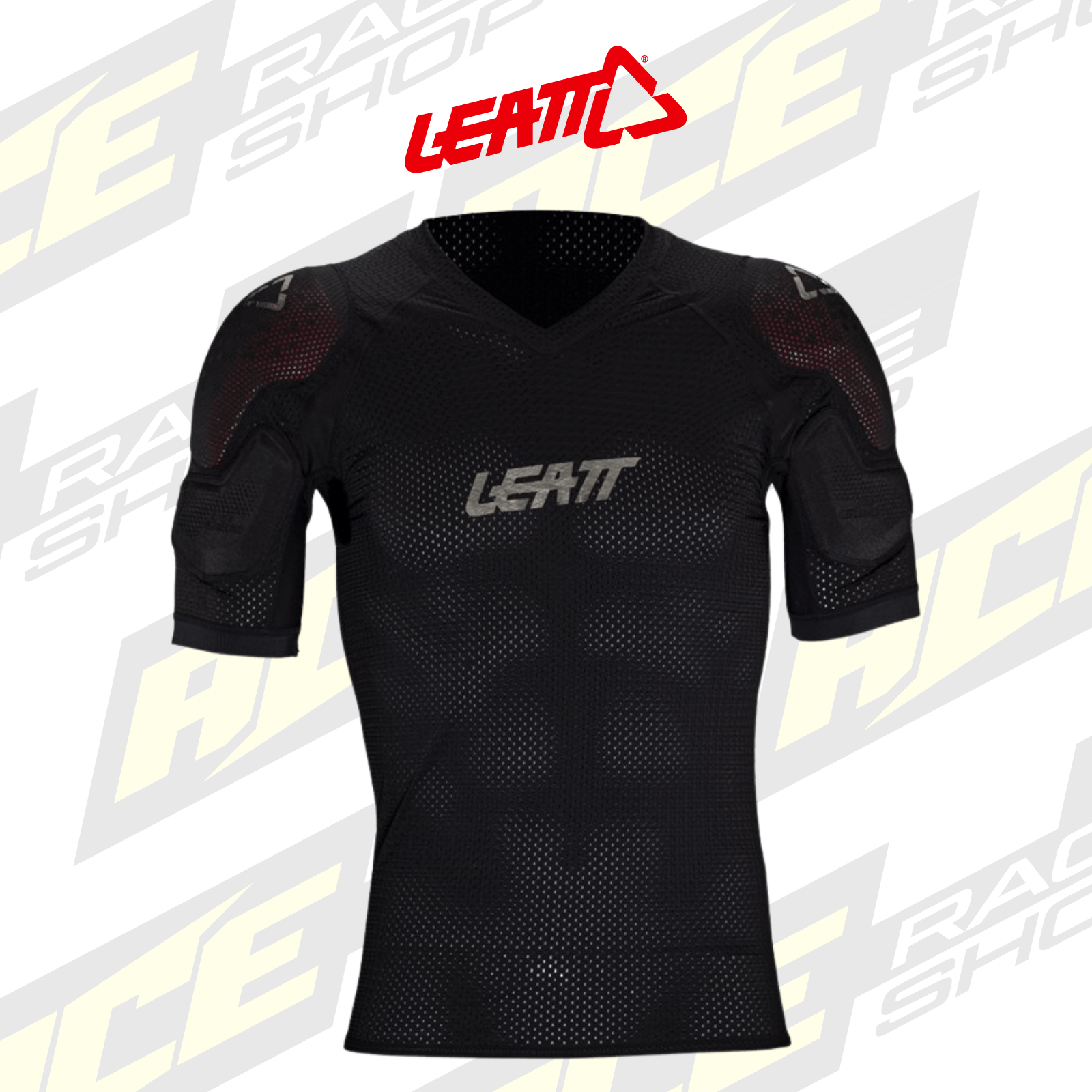 ADULT LEATT MX ENDURO BODY ARMOUR TEE REAFLEX STEALTH BLACK - ACE Race Shop