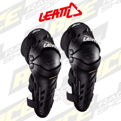 ADULT LEATT MX KNEE GUARD DUAL AXIS BLACK PAIR - ACE Race Shop