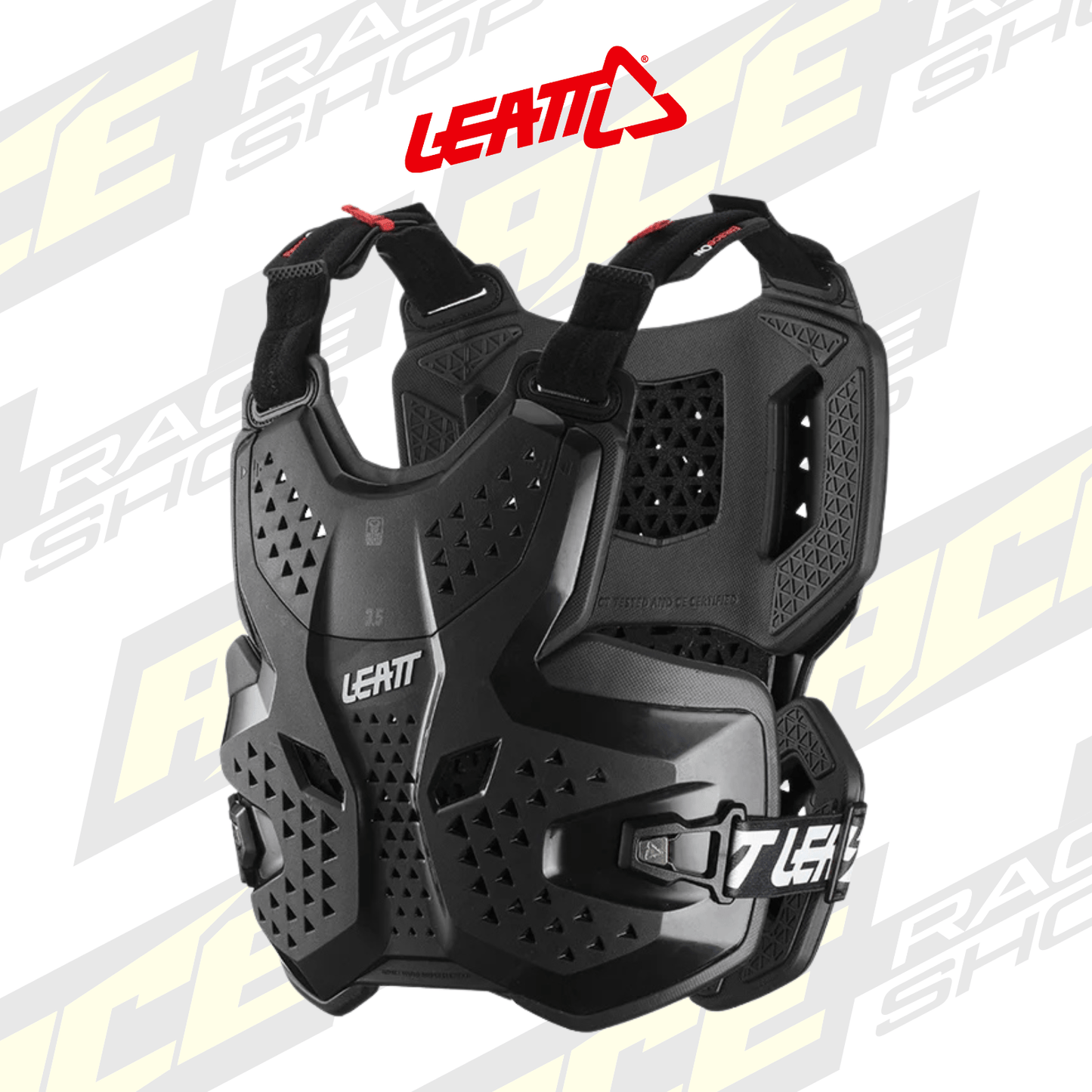 ADULT MX LEATT CHEST PROTECTOR / BODY ARMOUR 3.5 BLACK - ACE Race Shop