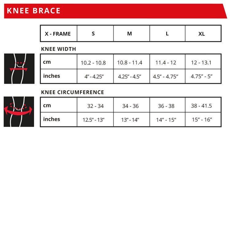 ADULT MX LEATT KNEE BRACE X - FRAME BLACK/RED MOTORCROSS & ENDURO (PAIR) - ACE Race Shop