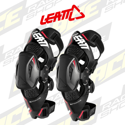 ADULT MX LEATT KNEE BRACE X - FRAME BLACK/RED MOTORCROSS & ENDURO (PAIR) - ACE Race Shop
