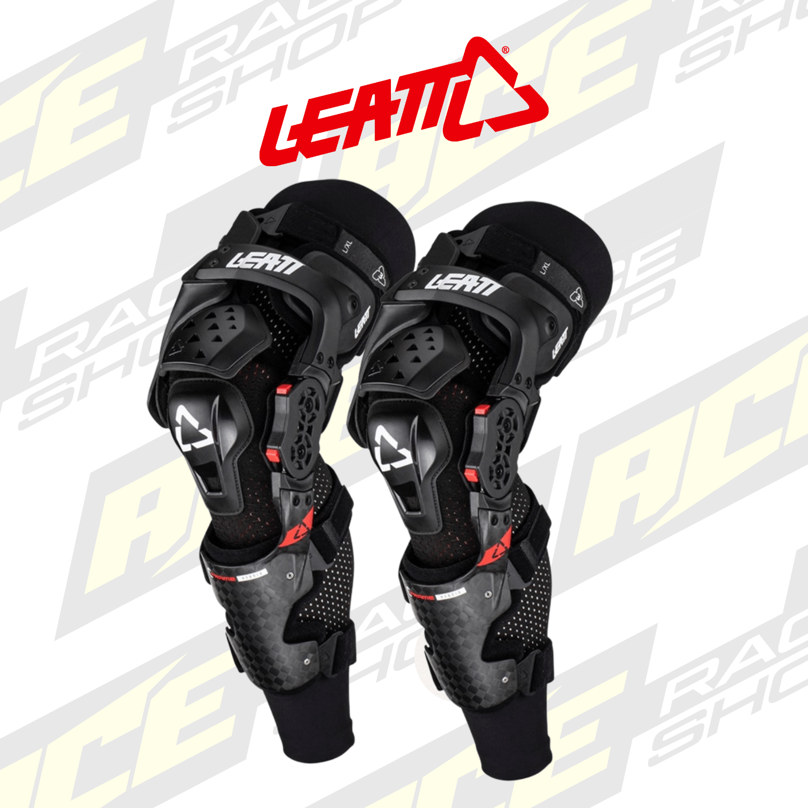 ADULTLEATT KNEE BRACE C - FRAME HYBRID MX MOTOCROSS ENDURO (PAIR) - ACE Race Shop