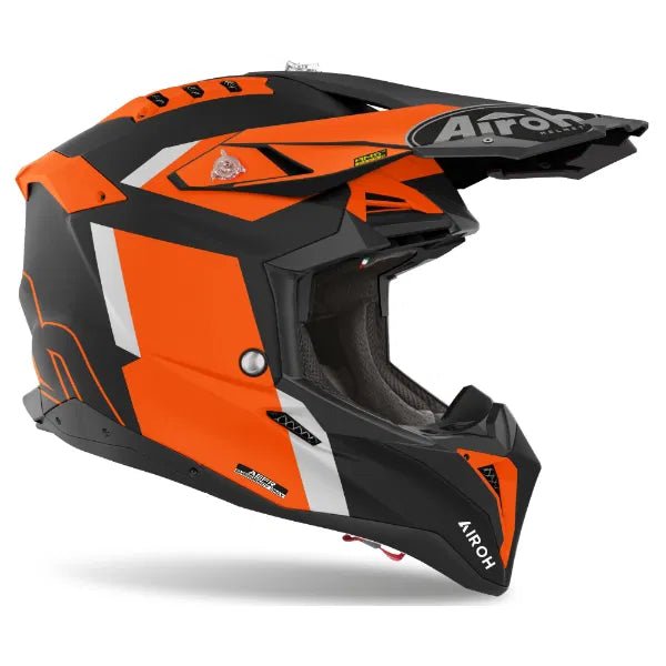 Airoh Aviator 3 Glory Orange Matt MX helmet 22:06 - ACE Race Shop