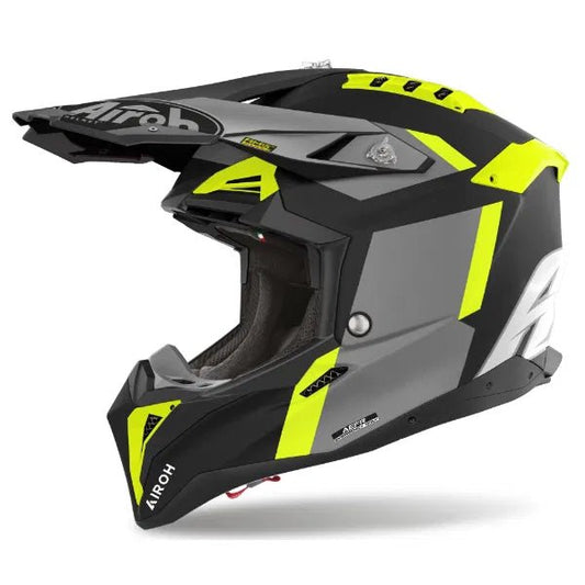 Airoh Aviator 3 Glory Yellow Matt MX helmet 22:06 - ACE Race Shop