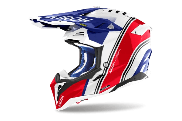 Airoh Aviator 3 Hima Red Gloss MX Helmet - ACE Race Shop