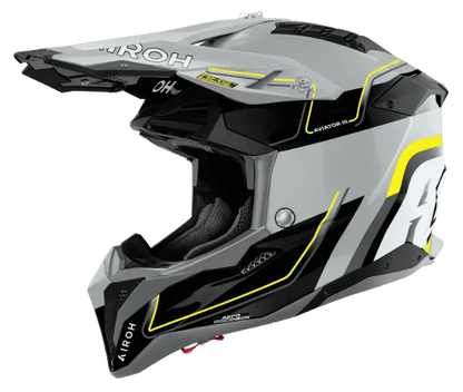 Airoh Aviator 3 Leader Yellow Gloss MX Motocross/Enduro Helmet - ACE Race Shop