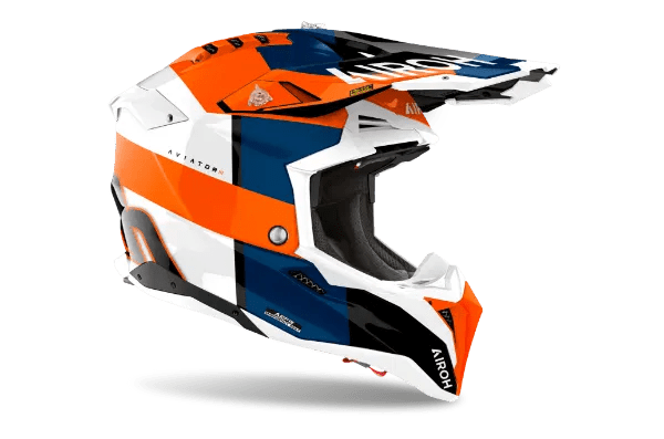 Airoh Aviator 3 Monach Orange Gloss MX Helmet - ACE Race Shop