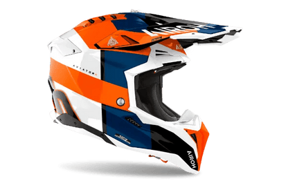 Airoh Aviator 3 Monach Orange Gloss MX Helmet - ACE Race Shop
