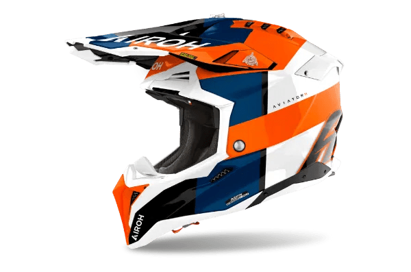 Airoh Aviator 3 Monach Orange Gloss MX Helmet - ACE Race Shop