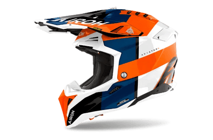Airoh Aviator 3 Monach Orange Gloss MX Helmet - ACE Race Shop
