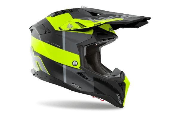 Airoh Aviator 3 Monach Yellow Matt MX Helmet - ACE Race Shop