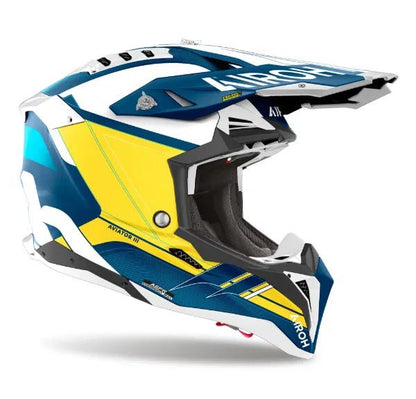 Airoh Aviator 3 Saber Blue Matt MX Helmet 22:06 - ACE Race Shop