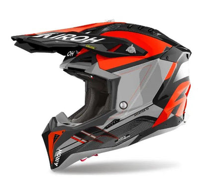Airoh Aviator 3 Saber Orange Gloss MX Helmet 22:06 - ACE Race Shop