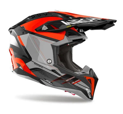 Airoh Aviator 3 Saber Orange Gloss MX Helmet 22:06 - ACE Race Shop