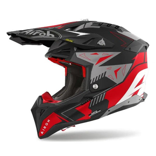 Airoh Aviator 3 Spin Red Matt MX Helmet 22:06 - ACE Race Shop