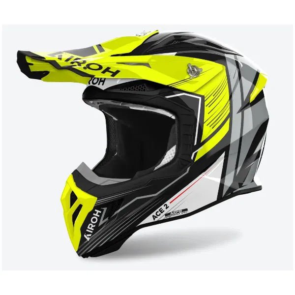 Airoh Aviator Ace 2 Engine Yellow Gloss MX Helmet - ACE Race Shop