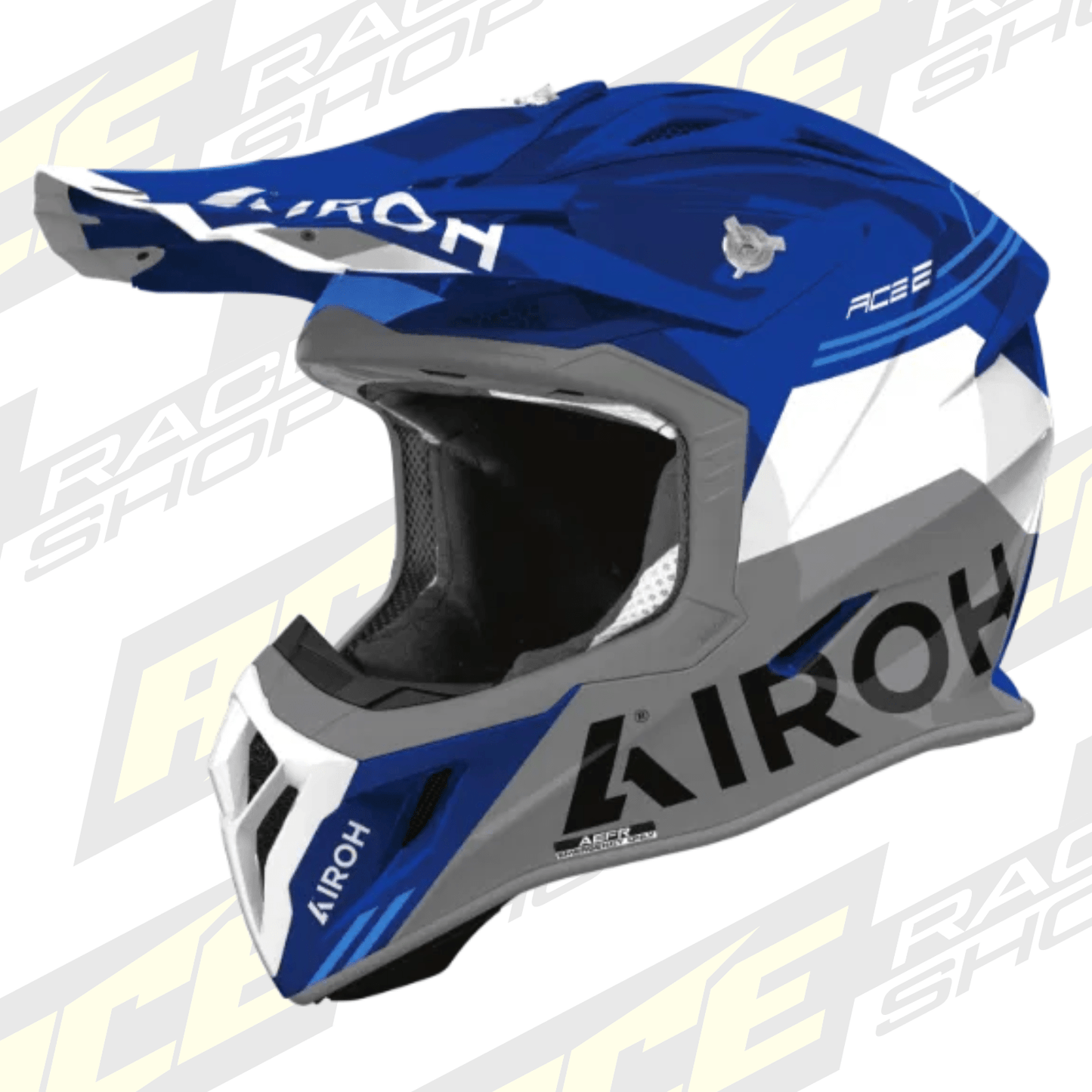 Airoh Aviator Ace 2 Fury Blue Gloss MX Motocross/Enduro Helmet - ACE Race Shop