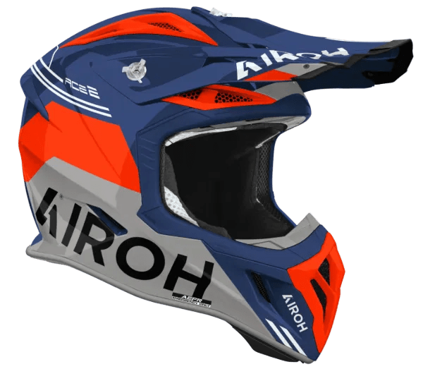 Airoh Aviator Ace 2 Fury Cerulean Gloss MX Motocross/Enduro Helmet - ACE Race Shop