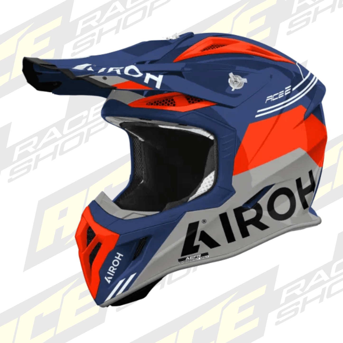 Airoh Aviator Ace 2 Fury Cerulean Gloss MX Motocross/Enduro Helmet - ACE Race Shop