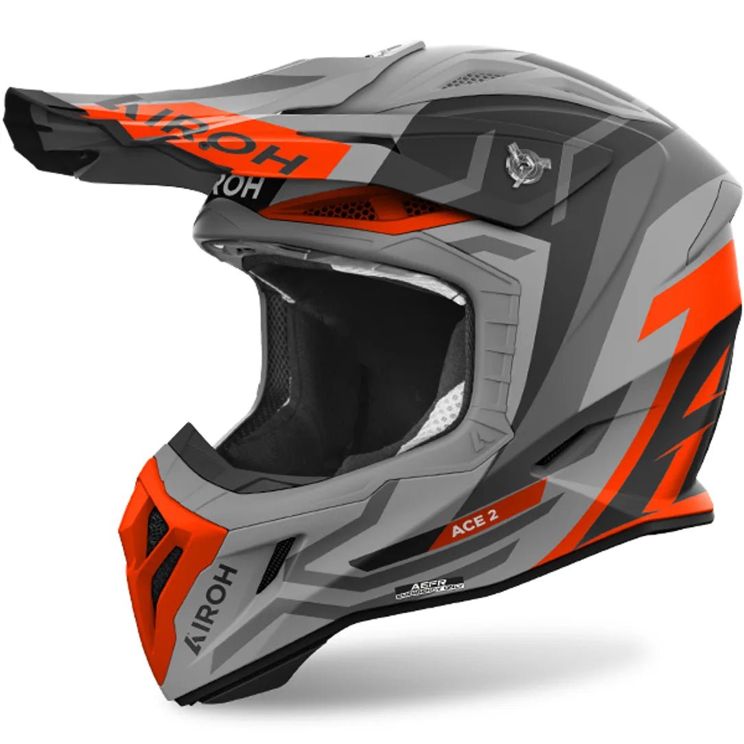 Airoh Aviator Ace 2 Ground Orange Matt MX Helmet - ACE Race Shop