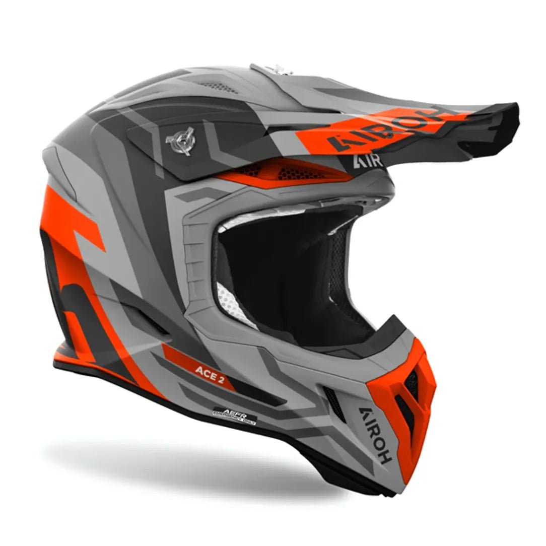Airoh Aviator Ace 2 Ground Orange Matt MX Helmet - ACE Race Shop