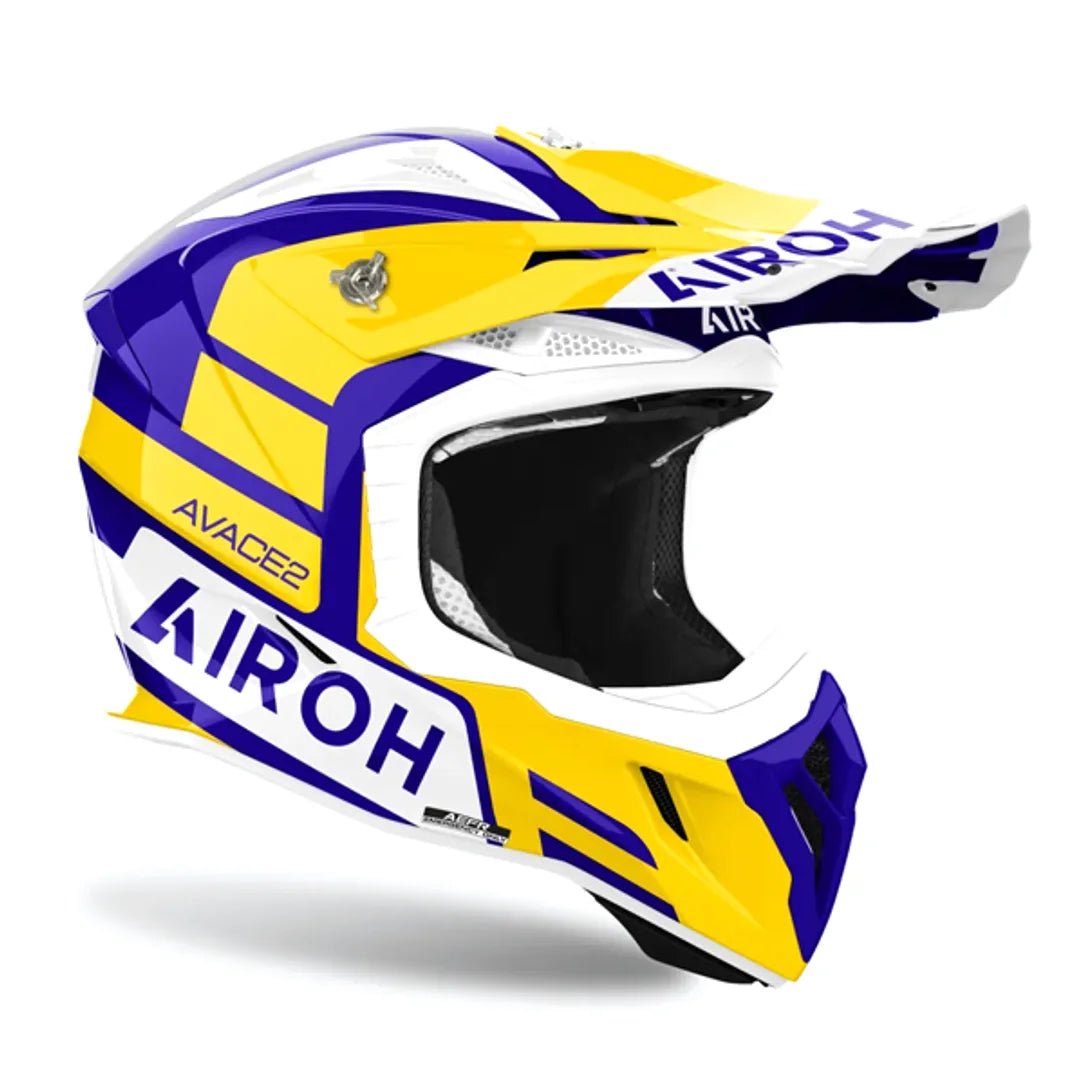 Airoh Aviator Ace 2 Sake Yellow Gloss MX Helmet - ACE Race Shop