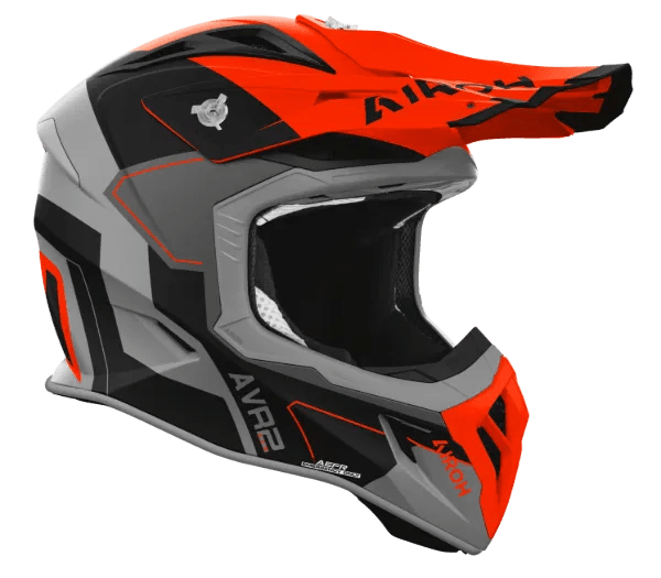 Airoh Aviator Ace 2 Shield Orange Gloss MX Motocross//Enduro Helmet Black,Grey,Orange - ACE Race Shop