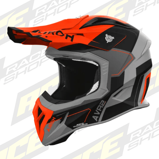 Airoh Aviator Ace 2 Shield Orange Gloss MX Motocross//Enduro Helmet Black,Grey,Orange - ACE Race Shop