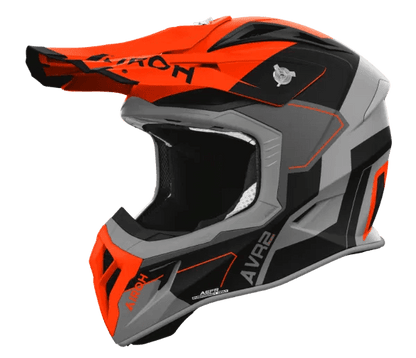 Airoh Aviator Ace 2 Shield Orange Gloss MX Motocross//Enduro Helmet Black,Grey,Orange - ACE Race Shop