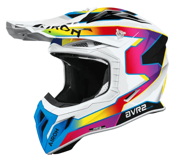 Airoh Aviator Ace 2 Sunrise Gloss MX Motocross/Enduro Helmet Red,Blue,Yellow,Purple,White - ACE Race Shop