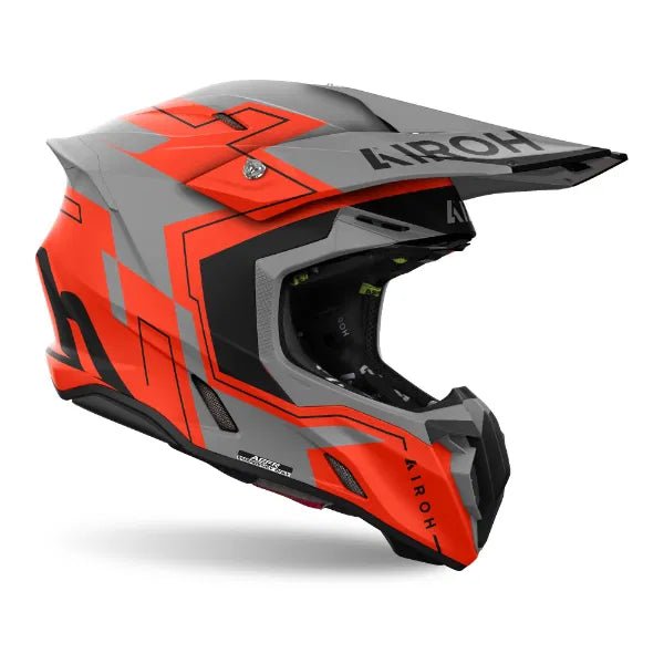Airoh Twist 3 Dizzy Orange Fluo Matt MX Helmet - ACE Race Shop