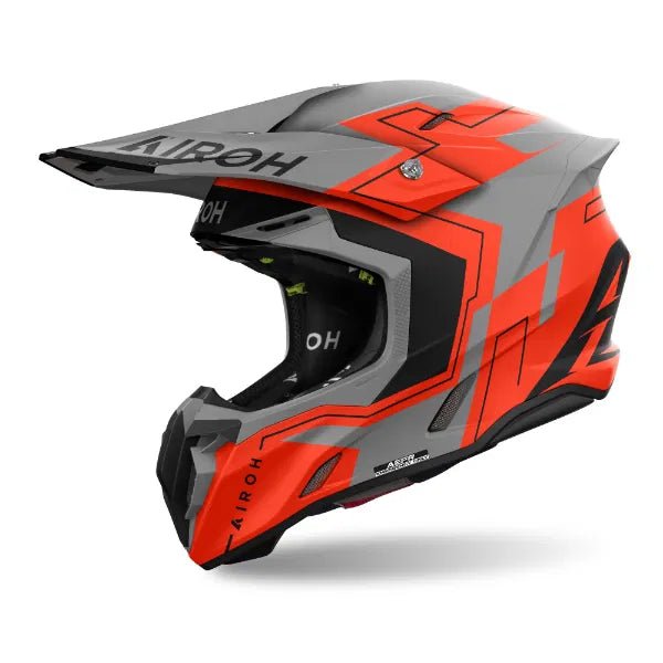 Airoh Twist 3 Dizzy Orange Fluo Matt MX Helmet - ACE Race Shop