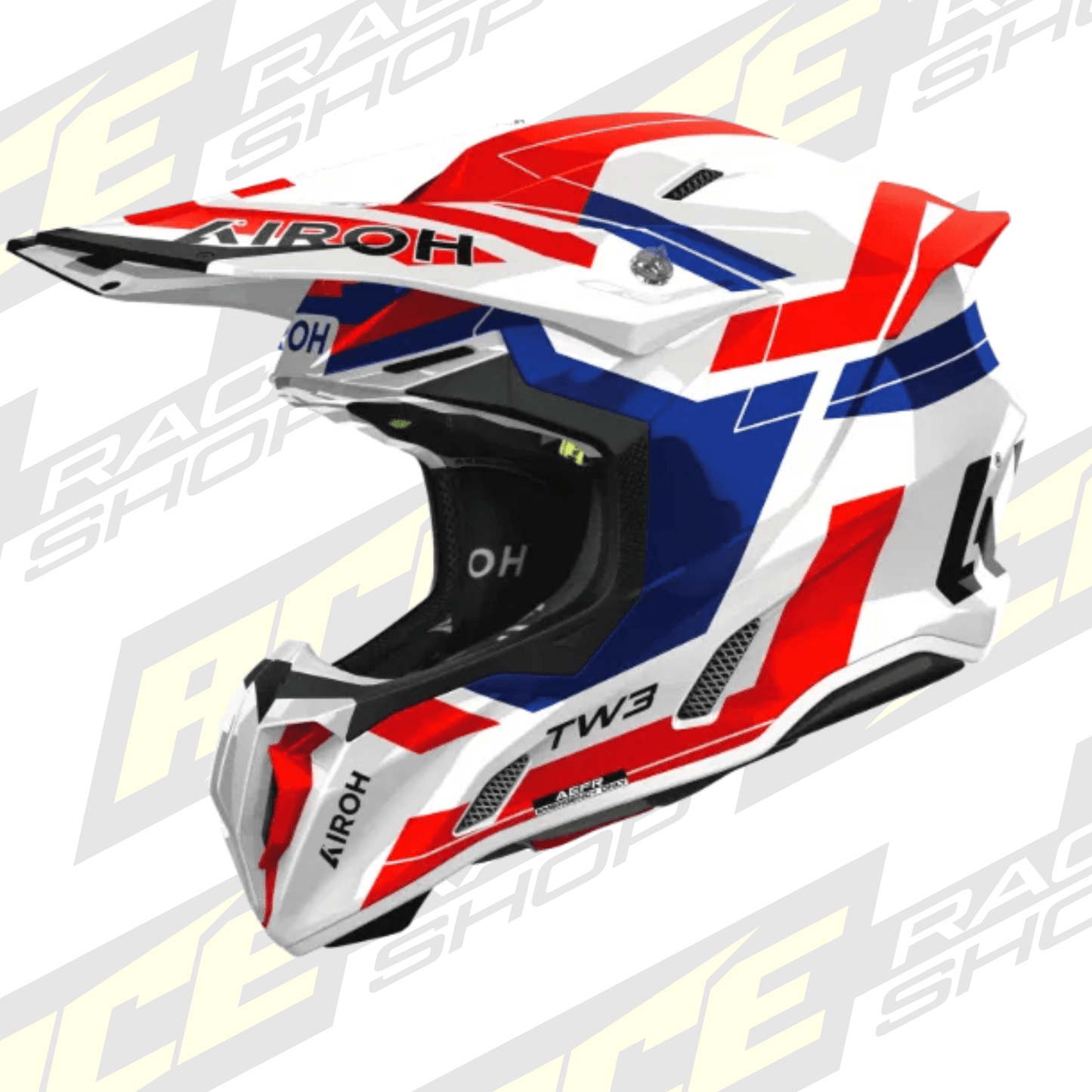 AIROH TWIST 3 DYNASTY BLUE/RED GLOSS MX HELMET - ACE Race Shop