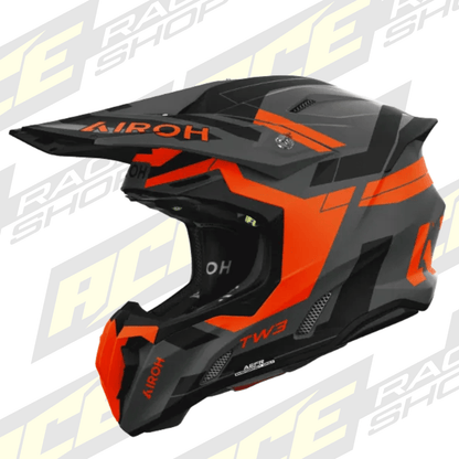 AIROH TWIST 3 DYNASTY ORANGE MATT MX HELMET - ACE Race Shop