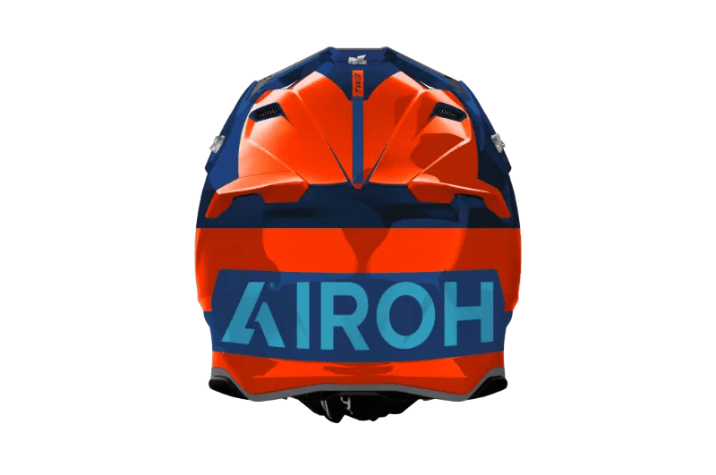 AIROH TWIST 3 FANCY ORANGE/BLUE GLOSS MX HELMET - ACE Race Shop