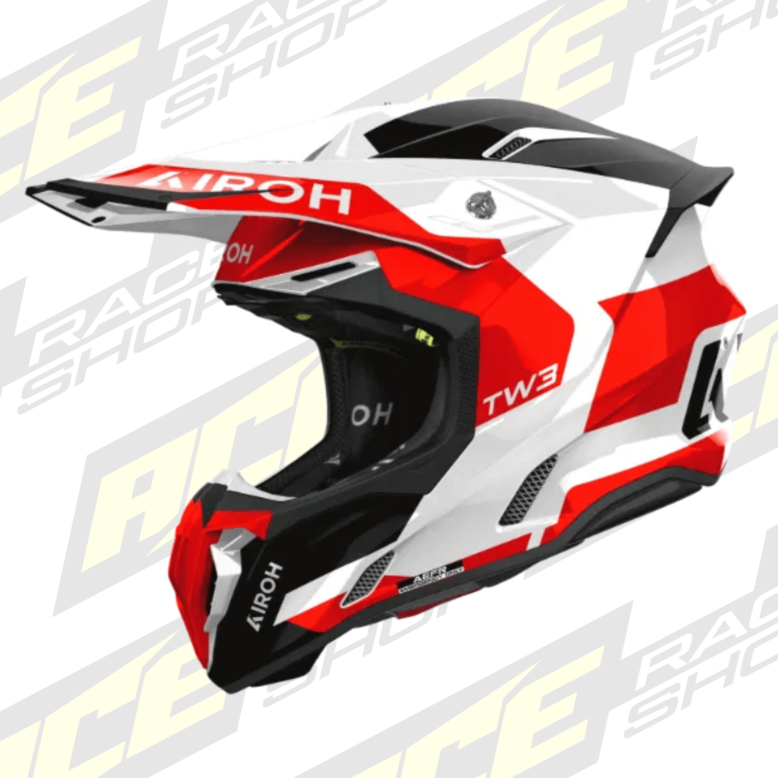 AIROH TWIST 3 FANCY RED GLOSS MX HELMET - ACE Race Shop