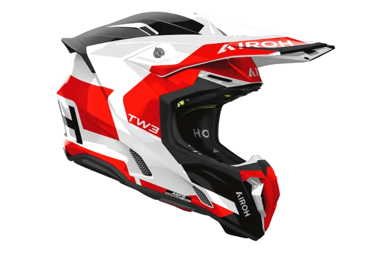 AIROH TWIST 3 FANCY RED GLOSS MX HELMET - ACE Race Shop