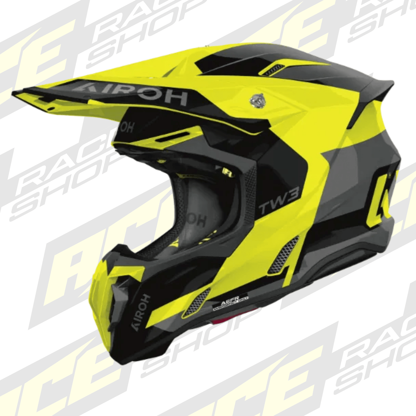 AIROH TWIST 3 FANCY YELLOW GLOSS MX HELMET) - ACE Race Shop
