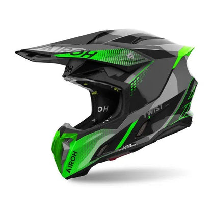 Airoh Twist 3 Shard Green Gloss MX Helmet - ACE Race Shop