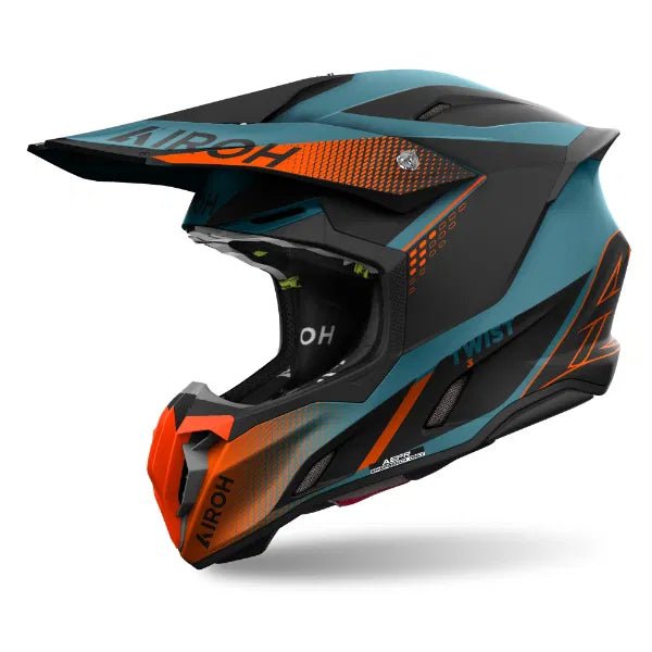 Airoh Twist 3 Shard Matt Orange MX Helmet - ACE Race Shop
