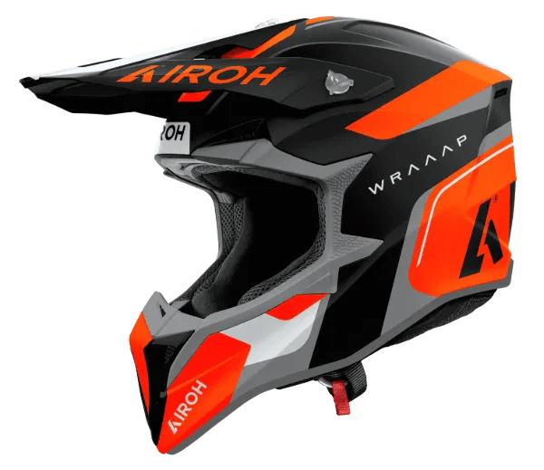Airoh Wraaap Conquer Orange Matt MX Motocross/Enduro Helmet - ACE Race Shop