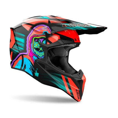 Airoh Wraaap Cyber Orange Gloss MX Helmet - ACE Race Shop