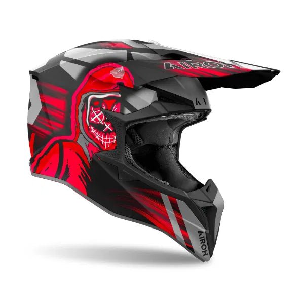 Airoh Wraaap Cyber Red Matt MX Helmet - ACE Race Shop