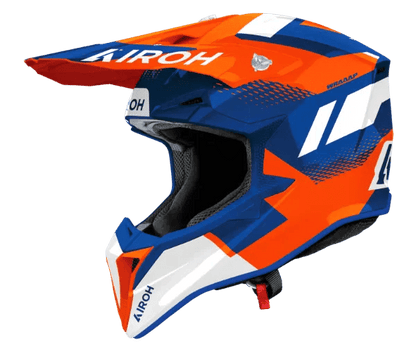 Airoh Wraaap Vision Orange/Blue Gloss MX Motocross/Enduro Helmet - ACE Race Shop